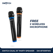 Load image into Gallery viewer, Switch Dual 10" Portable TWS Party Speaker SW-BT1019TWS