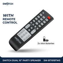 Load image into Gallery viewer, Switch Dual 10&quot; Portable TWS Party Speaker SW-BT1019TWS
