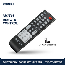 Load image into Gallery viewer, Switch Dual 10" Portable TWS Party Speaker SW-BT1019TWS