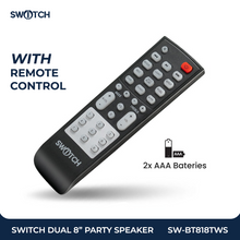 Load image into Gallery viewer, Switch Dual 8&quot; Portable TWS Party Speaker SW-BT818TWS

